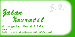 zalan navratil business card